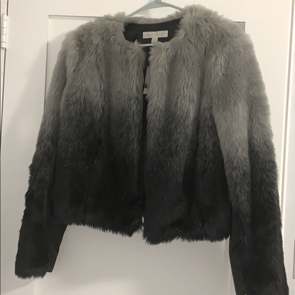 New York & company faux fur jacket